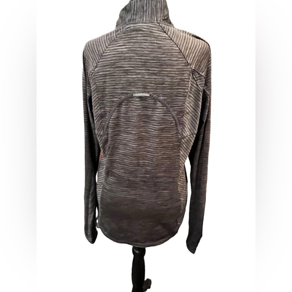 Athleta Mendoza Half Zip Pullover Space Dye Grey large - Picture 2 of 6
